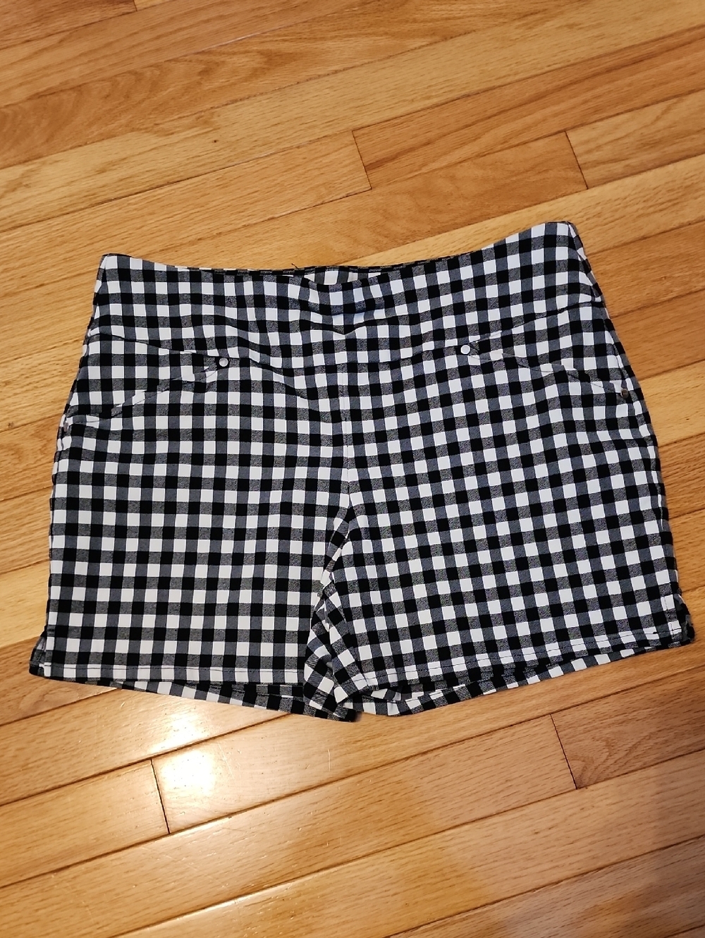 INC International Concepts Black and White Gingham Shorts